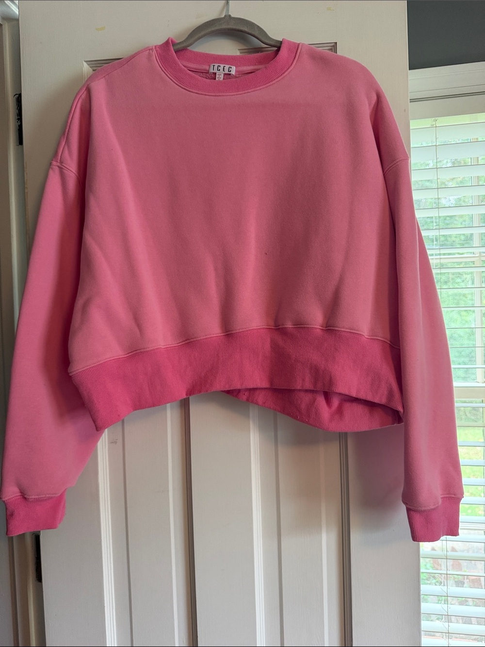 TCEC Two-Tone Pink Cropped Sweatshirt - Women's